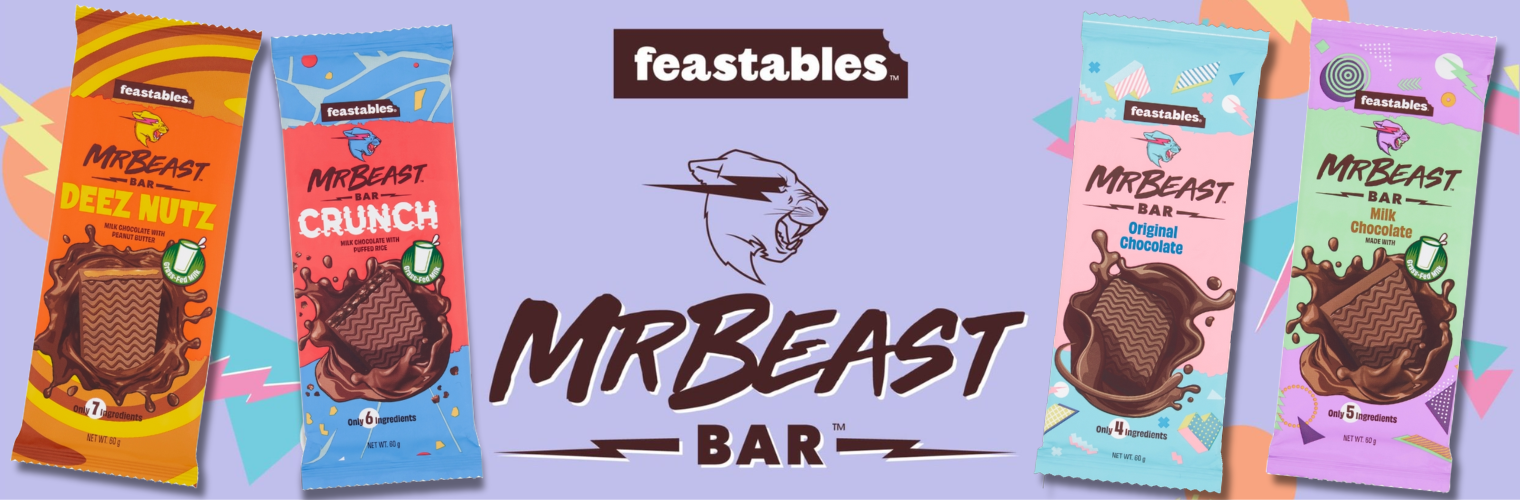 Feastables MrBeast chocolate bars 60g - wholesale - Lithuania, New